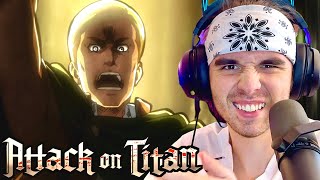 ERWIN SMITH ❤️‍🔥  Attack On Titan 1x20 FIRST TIME REACTION [upl. by Siuqaj]