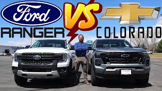 2024 Ford Ranger vs 2024 Chevy Colorado Power or Reliability [upl. by Ahsenhoj]