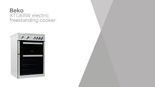 Beko XTC611W 60 cm Electric Cooker  White  Product Overview  Currys PC World [upl. by Luapnoj]