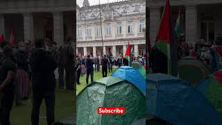 Qmul students encampment for free Palestine [upl. by Wappes141]