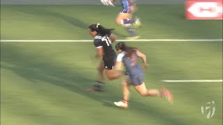 New Zealand speedster Portia Woodman scores amazing try [upl. by Recor690]