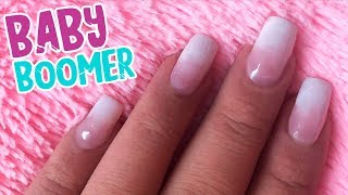 Como Hacer BABY BOOMER Con Esmalte Permanente o Gel  UÑAS PARA TODAS [upl. by Wendeline]