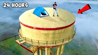 मैं गिर जाता 😱 Living 24 hours On Water Tank  100 Real [upl. by Izaak]