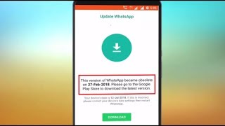 How to Fix This Version of WhatsApp Became Obsolete Error in Android [upl. by Marlette880]