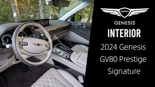 2024 Genesis GV80 Prestige Signature Interior  Detailed Walkthrough [upl. by Werra]