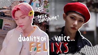 the duality of lee felixs voice [upl. by Trebor]