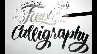 How to do Faux Calligraphy  With Practice Sheets [upl. by Ogram]