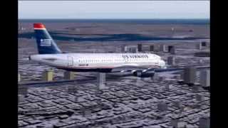 US Airways 1549 Miracle on the Hudson River Simulation [upl. by Meece]