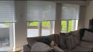 Somfy motorised roller blinds behind a pelmet [upl. by Cacie]