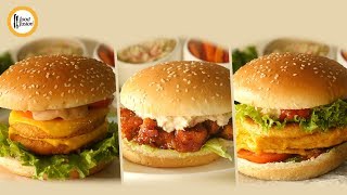 3Burger Recipes By Food Fusion [upl. by Ticknor]