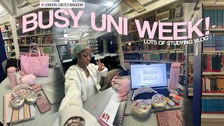 study vlog 🖇️ managing busy uni days productive study tips student success at college 2024 [upl. by Ailegnave]