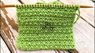 Easy Knit and Purl Stitch Pattern for Scarves reversible and lays flat  So Woolly [upl. by Nowell192]