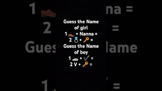 Guess the Name Boy and Girl [upl. by Nsaj]