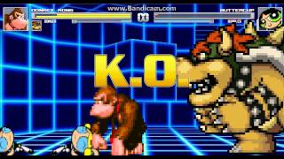 Mugen battles 46 Donkey Kongme and Bowser vs Buttercup and bubbles Requested [upl. by Panter]