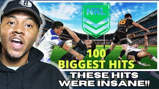 American reacts to 100 Biggest NRL Hits EVER  Rugby League [upl. by Falconer]