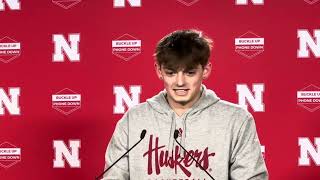 Nebraska Basketball G Connor Essegian meets with the media on Thursday [upl. by Akimik204]