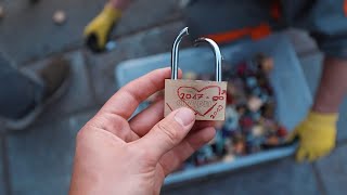 REMOVING LOVE LOCKS FROM BRIDGES amp STATUES Honest Guide [upl. by Notlil]