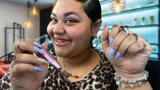 ASMR POV Eccentric Tacky Lady does your nails  lots of gum chewing [upl. by Carlota]