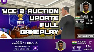 WCC2 IPL 2019 Auction Update Full Gameplay Review World cricket championship aNdroid  IOS [upl. by Tallbot270]