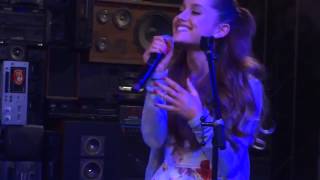 Ariana Grande Forgets Lyrics to quotRight Therequot LIVE On Stage Funny [upl. by Lonee]