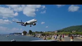 Skiathos Airport SAS Airlines perfect landing September 2022 [upl. by Michal606]