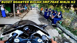 NGANTER PONAKAN KE SEKOLAH PAKE MOGE NINJA H2🔥 [upl. by Garda635]