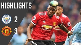 Manchester United 32 Manchester City  Premier League Highlights 1718  Manchester United [upl. by Marcellus22]