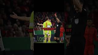 Neuer received his 1st red card 💀 shorts viral funny trending [upl. by Spratt]