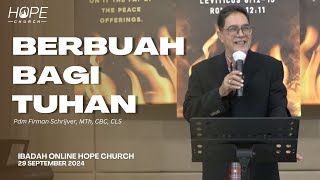 Ibadah Online HOPE Church 29 September 2024 [upl. by Einoj]