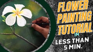 Plumeria flower paintingEasy acrylic painting tutorial for beginnersFloral painting on ceramics [upl. by Jankell]