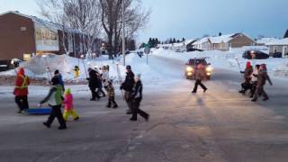 Cochrane Ontario Winter Carnival Torchlight Parade  Feb 16 2017  Part 1 [upl. by Olsson452]