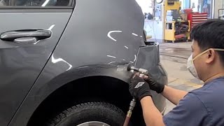 Buhay latero sa Québec Canada Short tutorial Repairing Car body damage Auto body repair [upl. by Egap138]