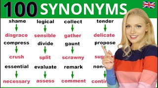 Learn 100 useful English synonyms to boost your English vocabulary [upl. by Olegnad]