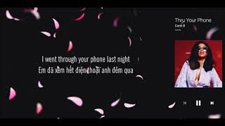 Lyrics  Vietsub thru your phone  Cardi B [upl. by Eenej]