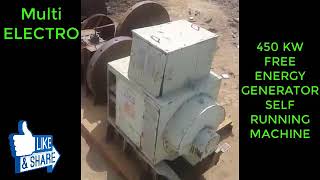 FREE ENERGY FLYWHEEL GENERATOR 450 KW SELF RUNNING VERY BIG GENERATOR 1977 [upl. by Asyl]