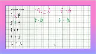 UŁAMKI I LICZBY MIESZANE od podstaw porównywanie ułamków 1 dla klasy czwartej [upl. by Griffin]
