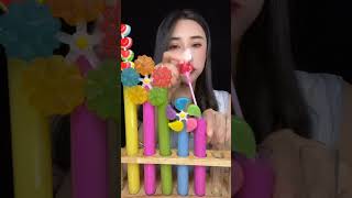 Drinking ASMR colorful pipe juices  asmr mukbang eating shorts [upl. by Eladnyl]