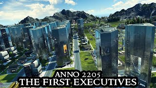 The First EXECUTIVES  Anno 2205 MEGACITY  FULL GAME SciFi City Builder HARD Settings Part 02 [upl. by Dnalor]