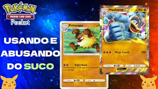 Só abusando do suco Deck Machamp EX  Primeape Pokemon TC Pocket 8 [upl. by Teak]