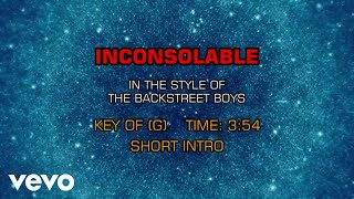 Backstreet Boys  Inconsolable Karaoke [upl. by Jadda720]