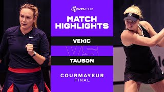 Donna Vekic vs Clara Tauson  2021 Courmayeur Final  WTA Match Highlights [upl. by Selrhc]