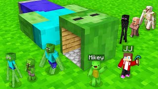 Why Did Mikey and JJ Transform Mobs Into Zombie in Minecraft Maizen [upl. by Sairu]