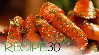 Roasted Glazed Carrots By RECIPE30com [upl. by Jillane537]