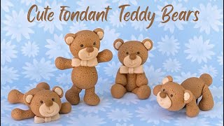 How to make 4 different fondant Teddy Bears weights included [upl. by Ennovyhc]