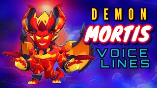 Demon Mortis skin voice lines and quotes  dialogues Brawl Stars [upl. by Jephthah]