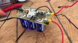 Solar  Ultracapacitor powered High Voltage Flyback [upl. by Lockhart441]