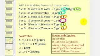 Voting Theory Copelands Method [upl. by Esilehc]