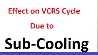 Effect of Subcooling on VCRS Cycle in Hindi [upl. by Avah]