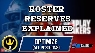 KEEP YOUR THEME amp ROSTER MAXED ROSTER RESERVES EXPLAINED NFL 2K Playmakers [upl. by Leikeze]