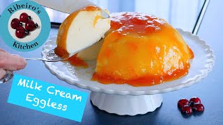 caramel milk cream 👌 eggless  milk cream recipe  dessert [upl. by Hnoj574]